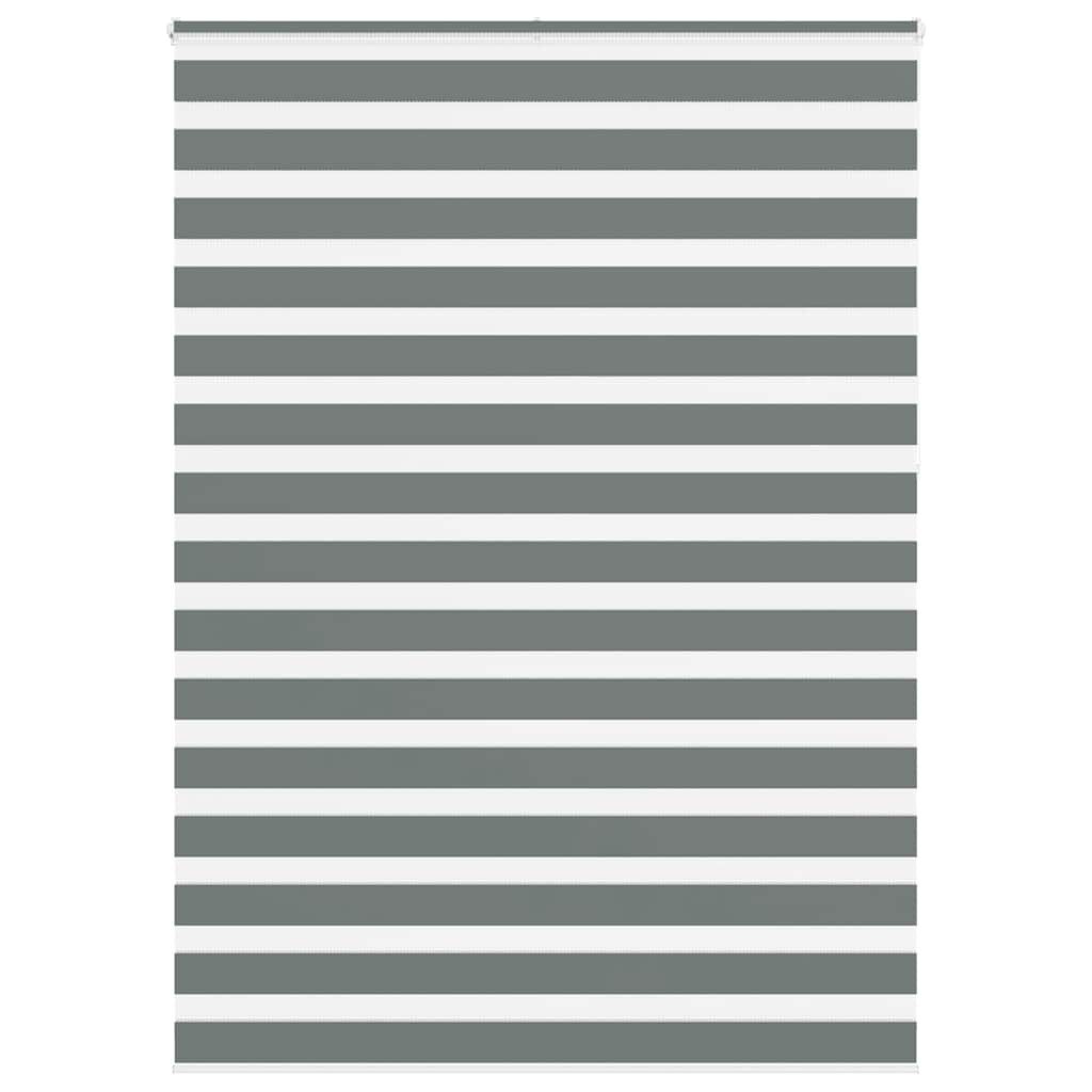 vidaXL Doppelrollo Dunkelgrau 165x230 cm Stoffbreite 160,9 cm Polyester