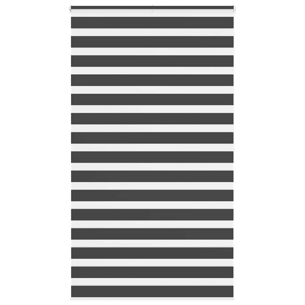 vidaXL Doppelrollo Schwarz 120x200 cm Stoffbreite 115,9 cm Polyester