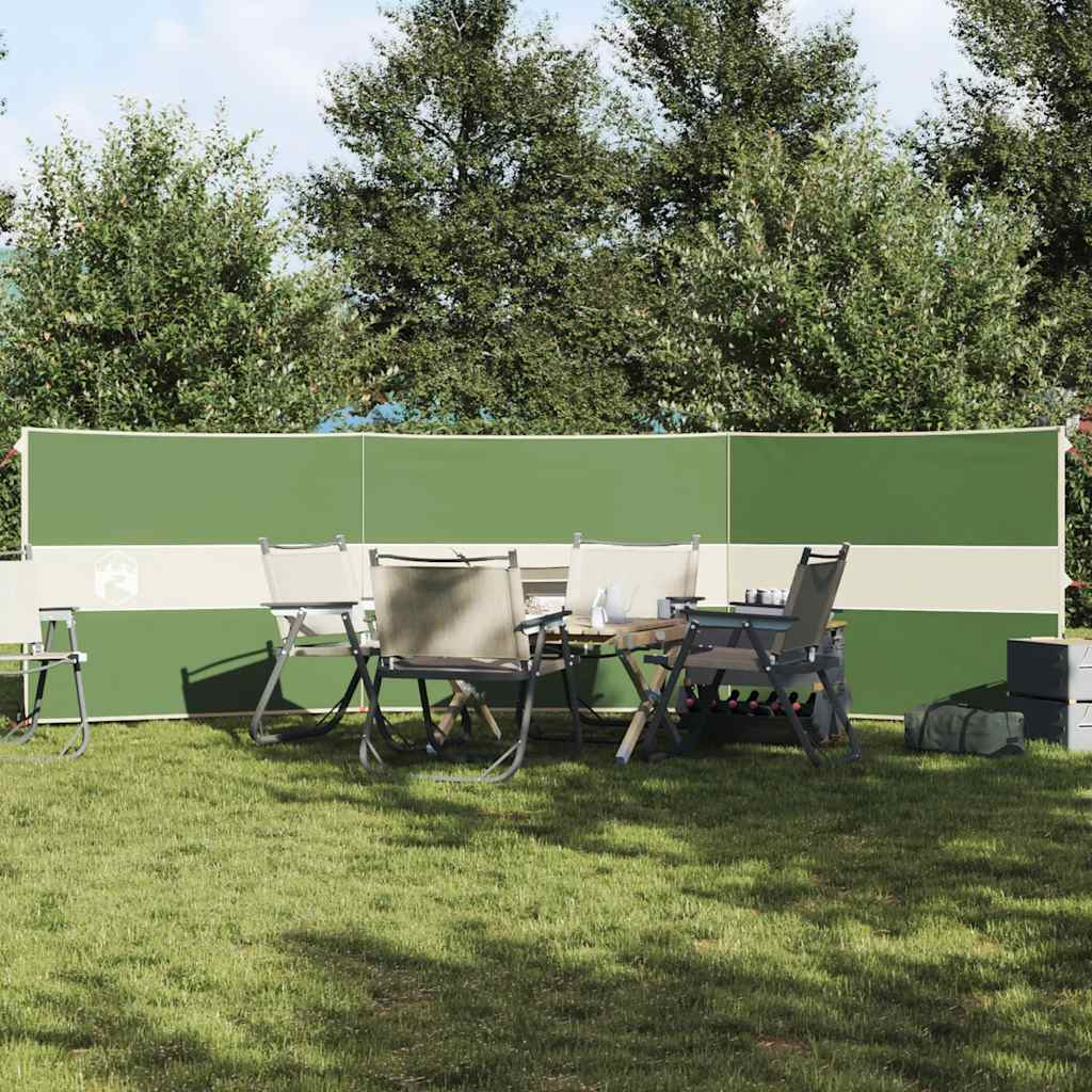 vidaXL Camping-Windschutz Grün 490x123 cm Wasserdicht