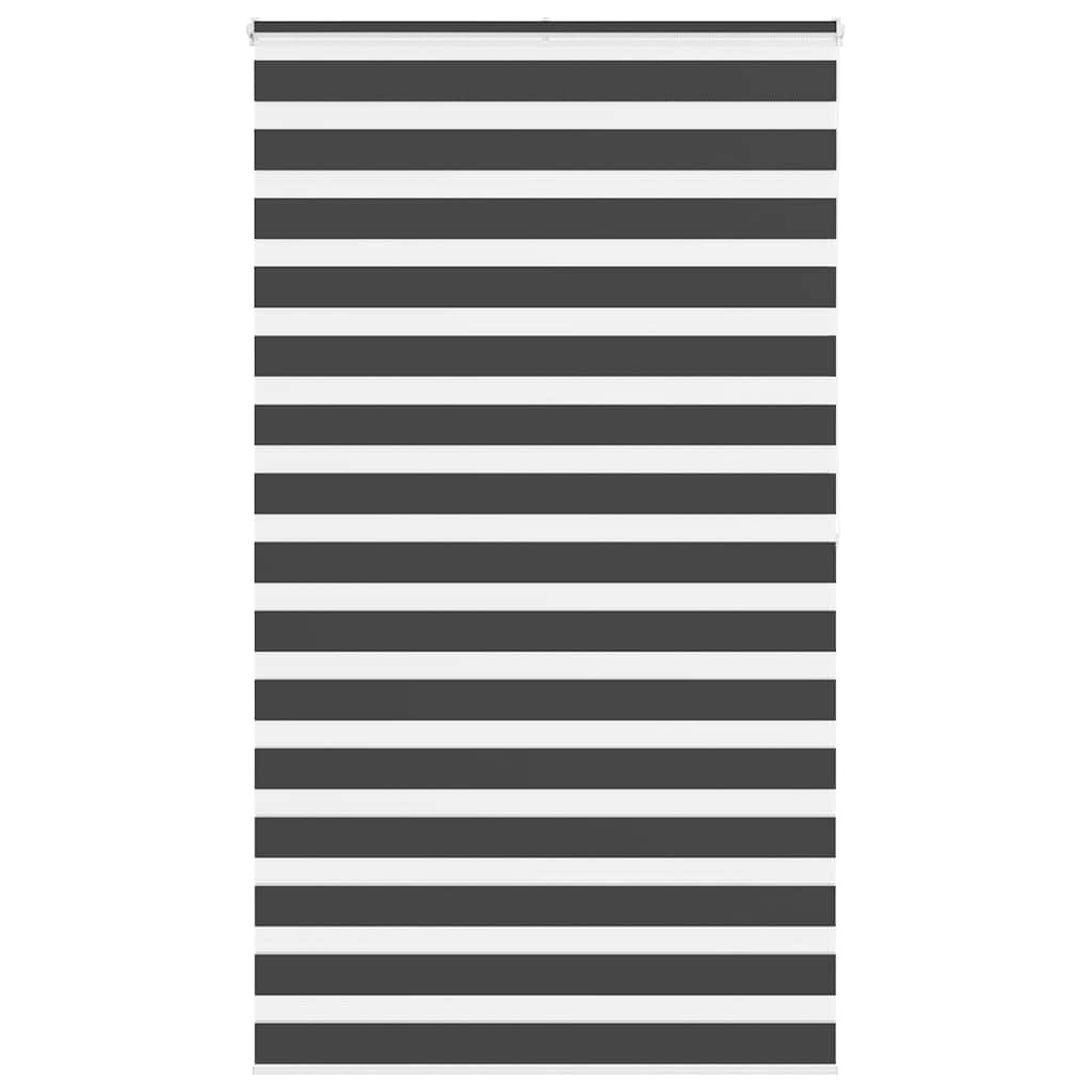 vidaXL Doppelrollo Schwarz 130x200 cm Stoffbreite 125,9 cm Polyester