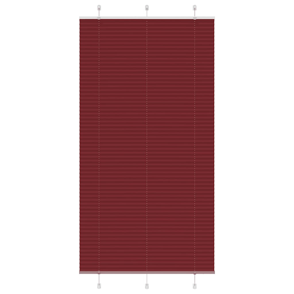 vidaXL Plissee Bordeauxrot 105x200 cm Stoffbreite 104,4 cm Polyester