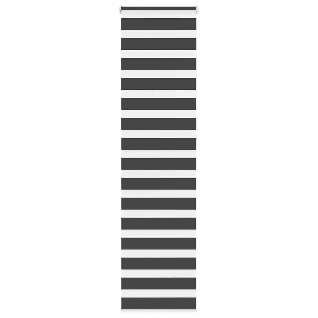vidaXL Doppelrollo Schwarz 55x230 cm Stoffbreite 50,9 cm Polyester