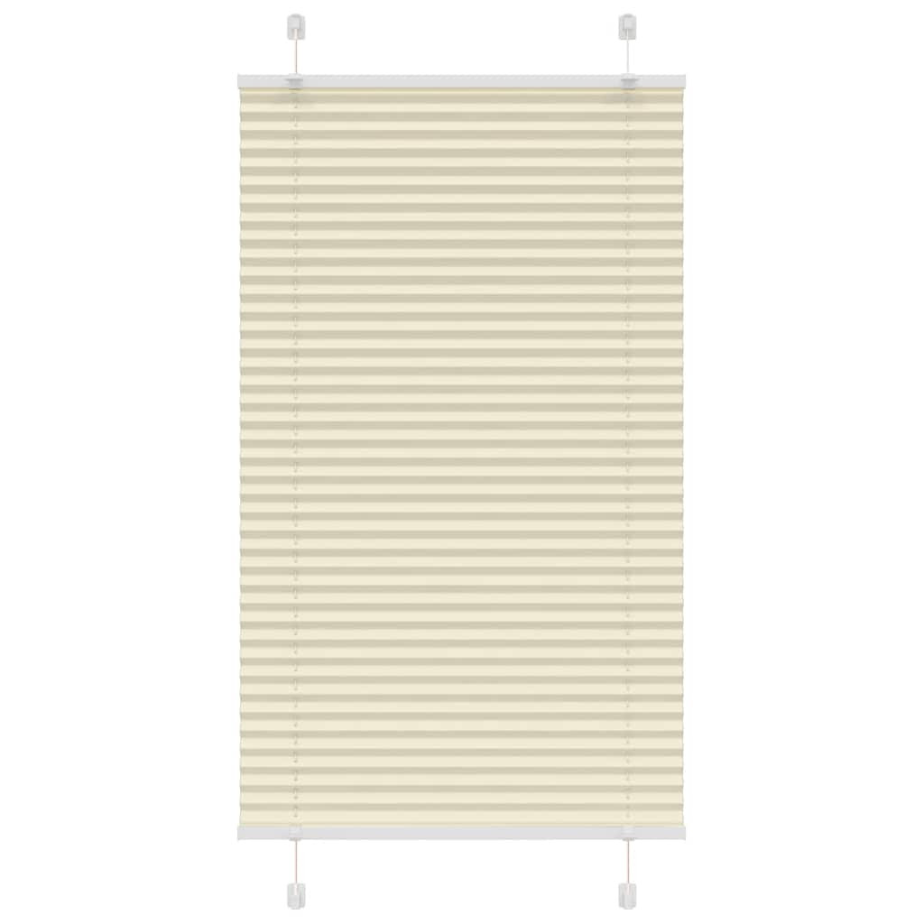 vidaXL Plissee Creme 80x100 cm Stoffbreite 79,4 cm Polyester