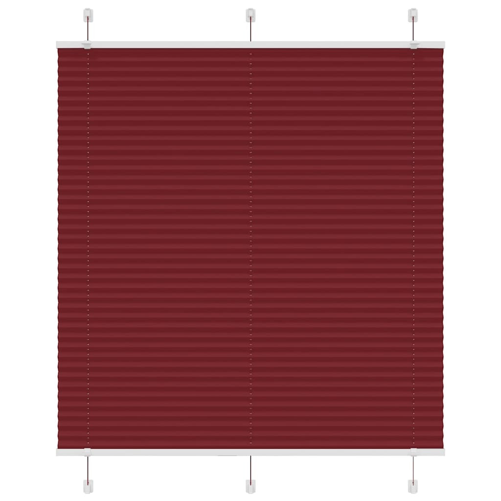 vidaXL Plissee Bordeauxrot 120x150 cm Stoffbreite 119,4 cm Polyester