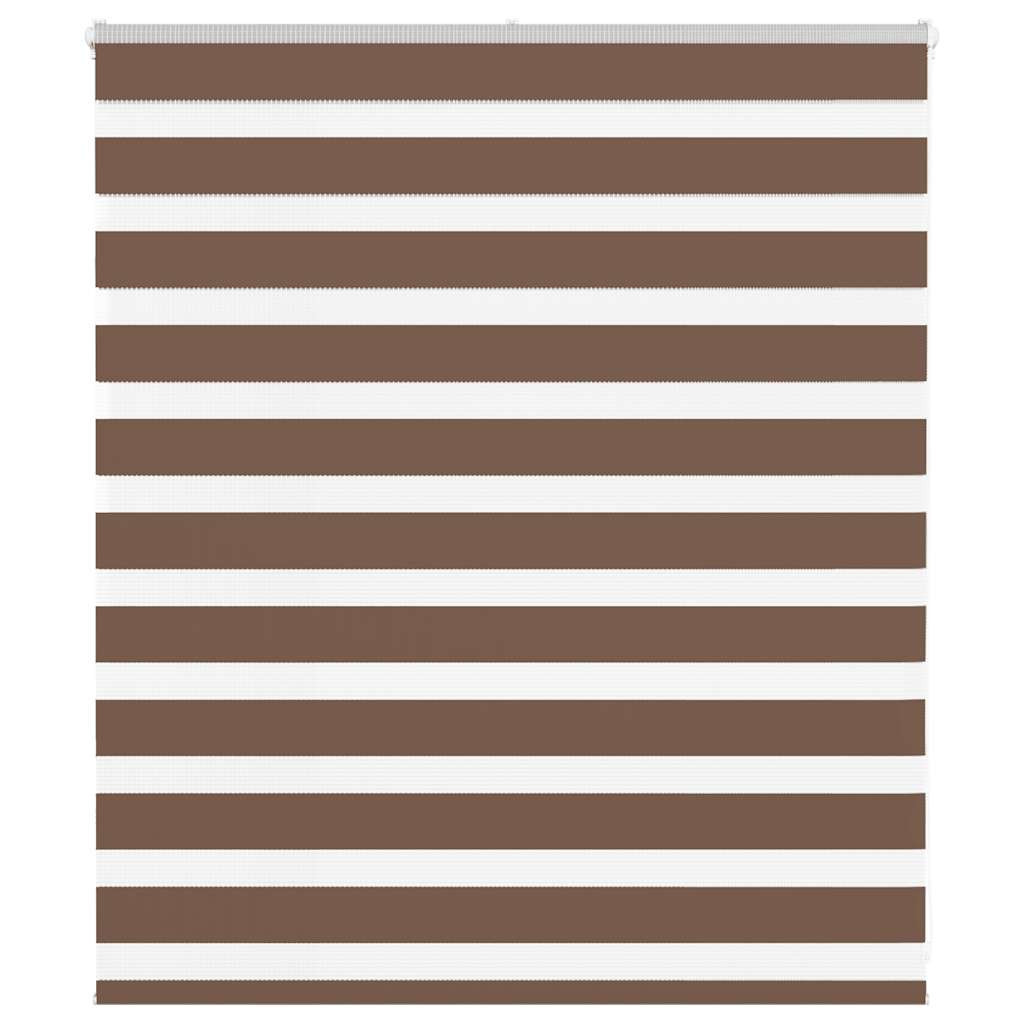 vidaXL Doppelrollo Braun 135x100 cm Stoffbreite 130,9 cm Polyester