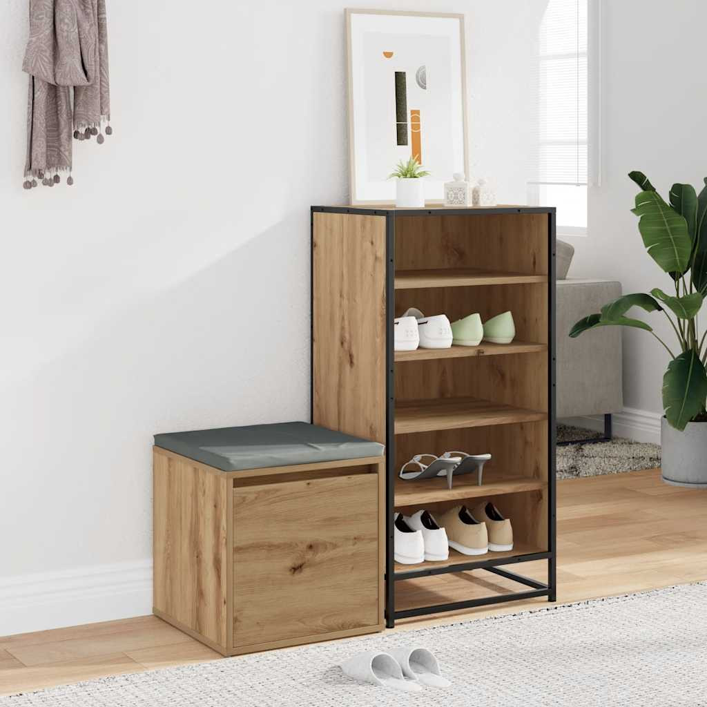 vidaXL Schubladenbox Artisan Eichen-Optik 40,5x40x40 cm Holzwerkstoff