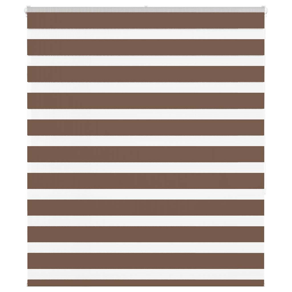 vidaXL Doppelrollo Braun 120x150 cm Stoffbreite 115,9 cm Polyester