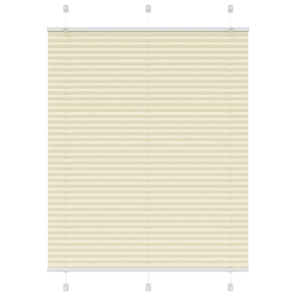 vidaXL Plissee Creme 105x100 cm Stoffbreite 104,4 cm Polyester