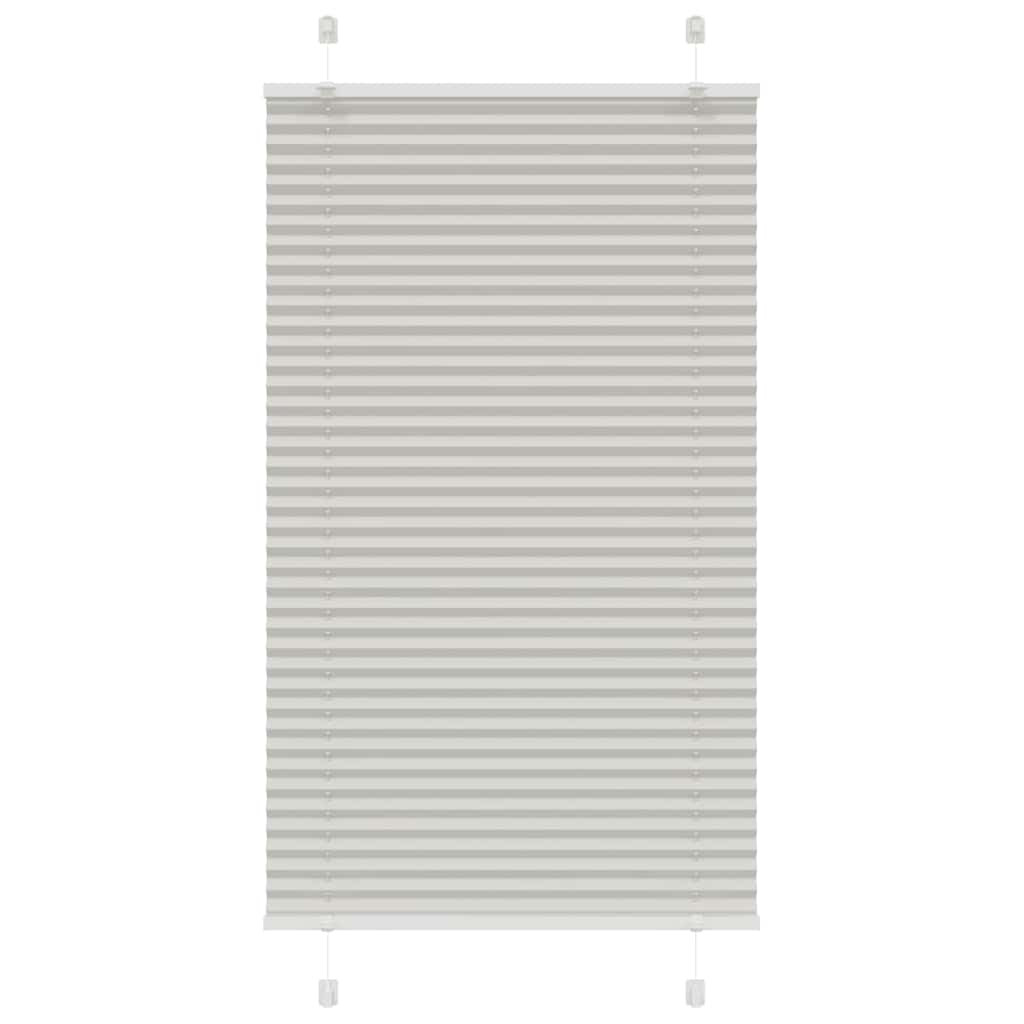 vidaXL Plissee Hellgrau 70x100 cm Stoffbreite 69,4 cm Polyester