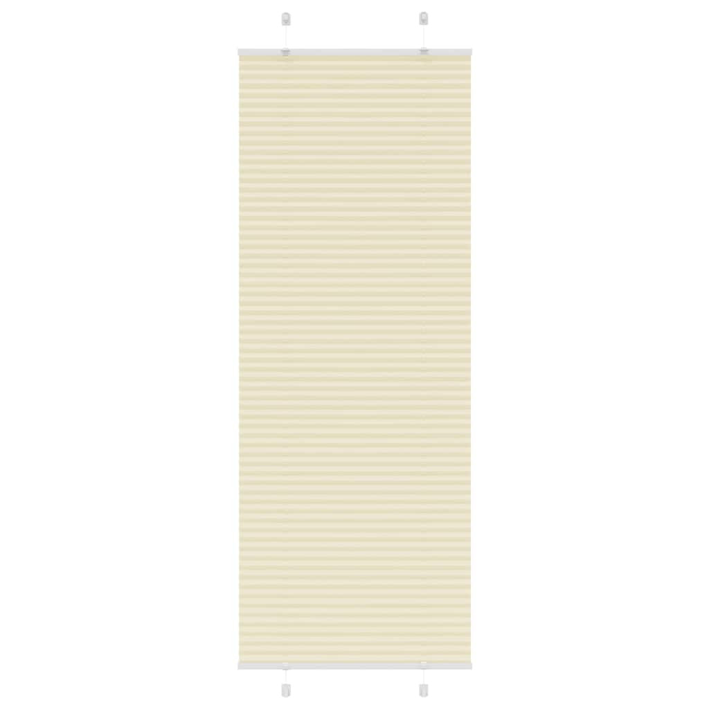 vidaXL Plissee Creme 70x200 cm Stoffbreite 69,4 cm Polyester