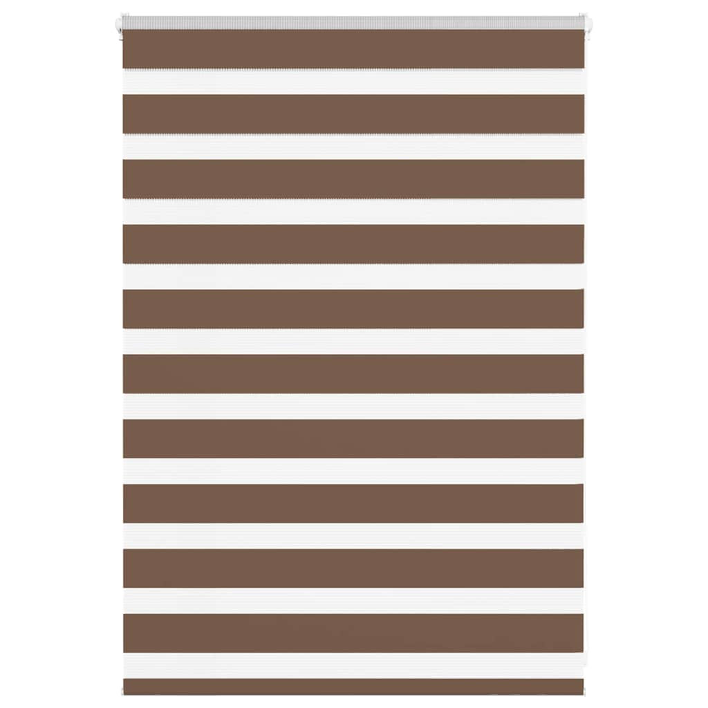 vidaXL Doppelrollo Braun 110x100 cm Stoffbreite 105,9 cm Polyester