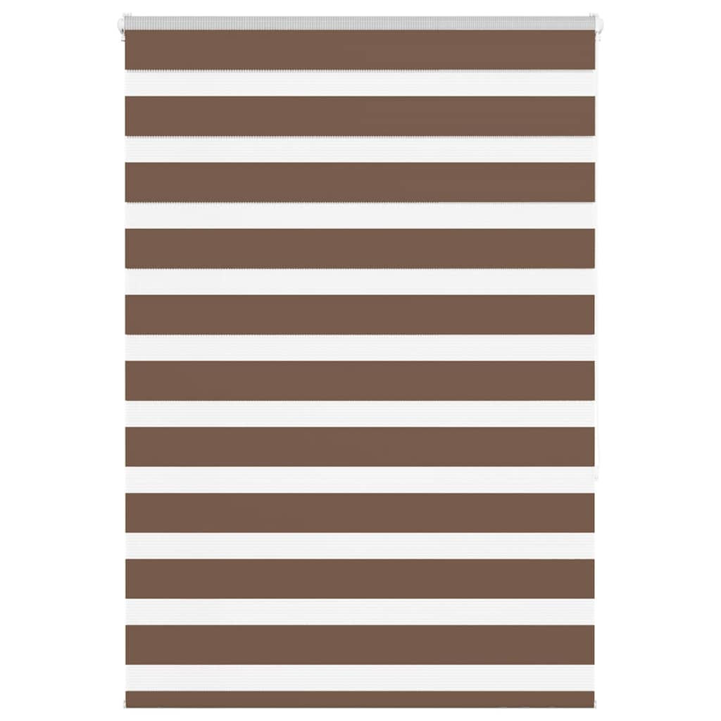 vidaXL Doppelrollo Braun 110x150 cm Stoffbreite 105,9 cm Polyester