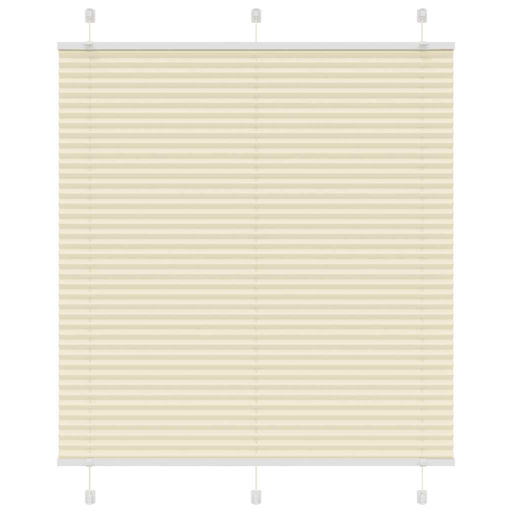 vidaXL Plissee Creme 115x100 cm Stoffbreite 114,4 cm Polyester