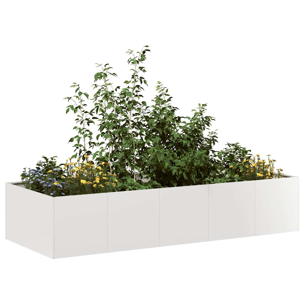 vidaXL Pflanzkübel 200x80x40 cm Edelstahl