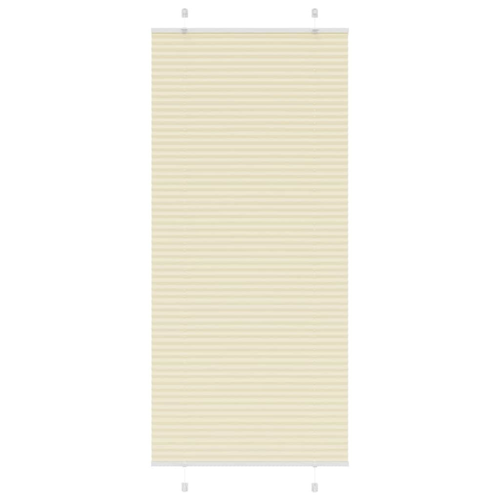 vidaXL Plissee Creme 90x200 cm Stoffbreite 89,4 cm Polyester