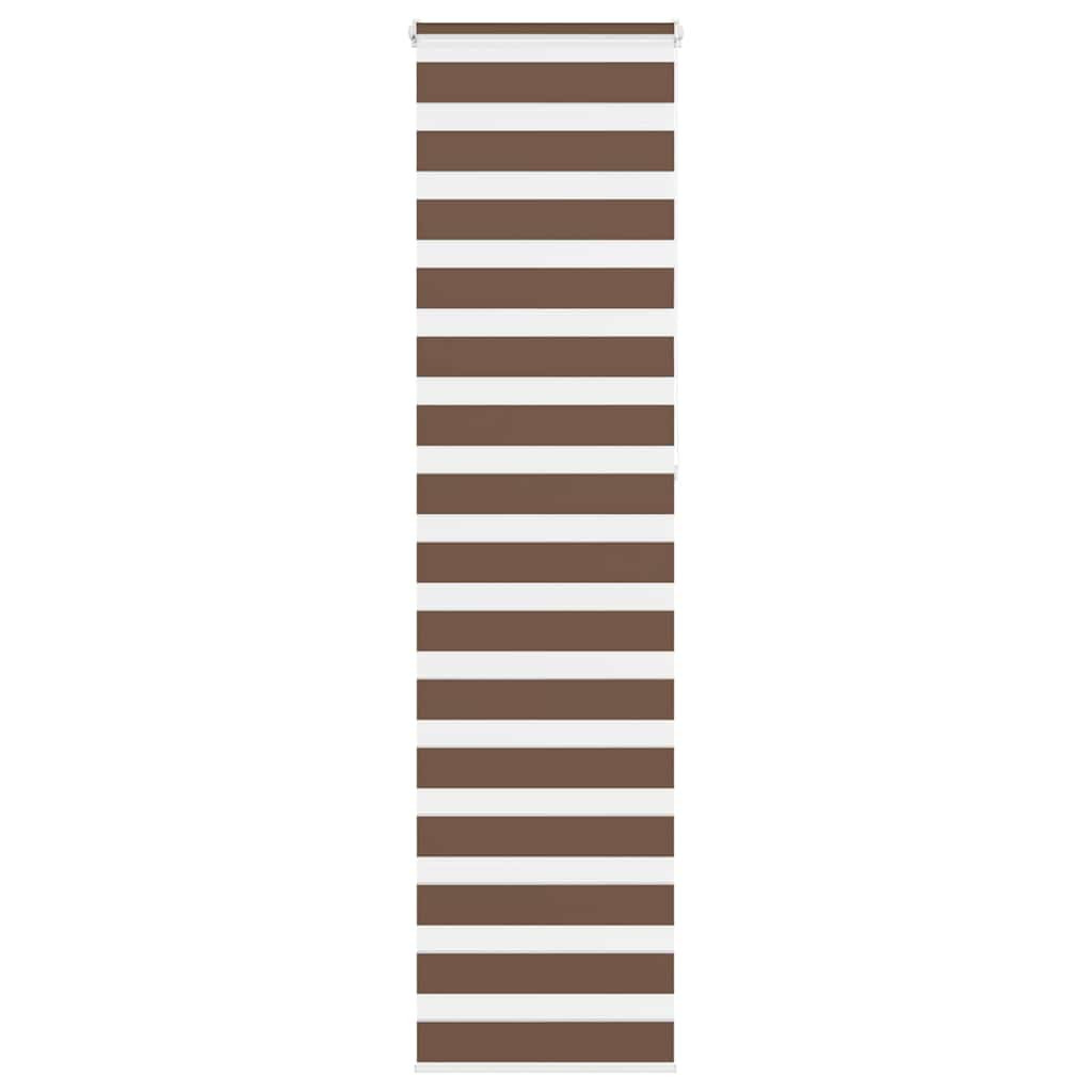 vidaXL Doppelrollo Braun 60x230 cm Stoffbreite 55,9 cm Polyester