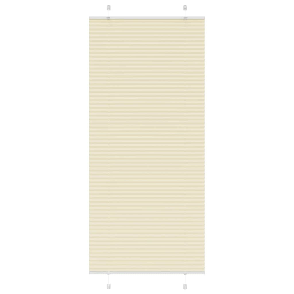 vidaXL Plissee Creme 100x200 cm Stoffbreite 99,4 cm Polyester