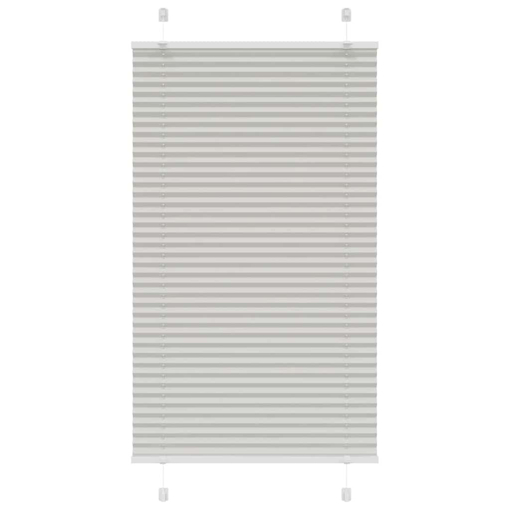 vidaXL Plissee Hellgrau 80x100 cm Stoffbreite 79,4 cm Polyester