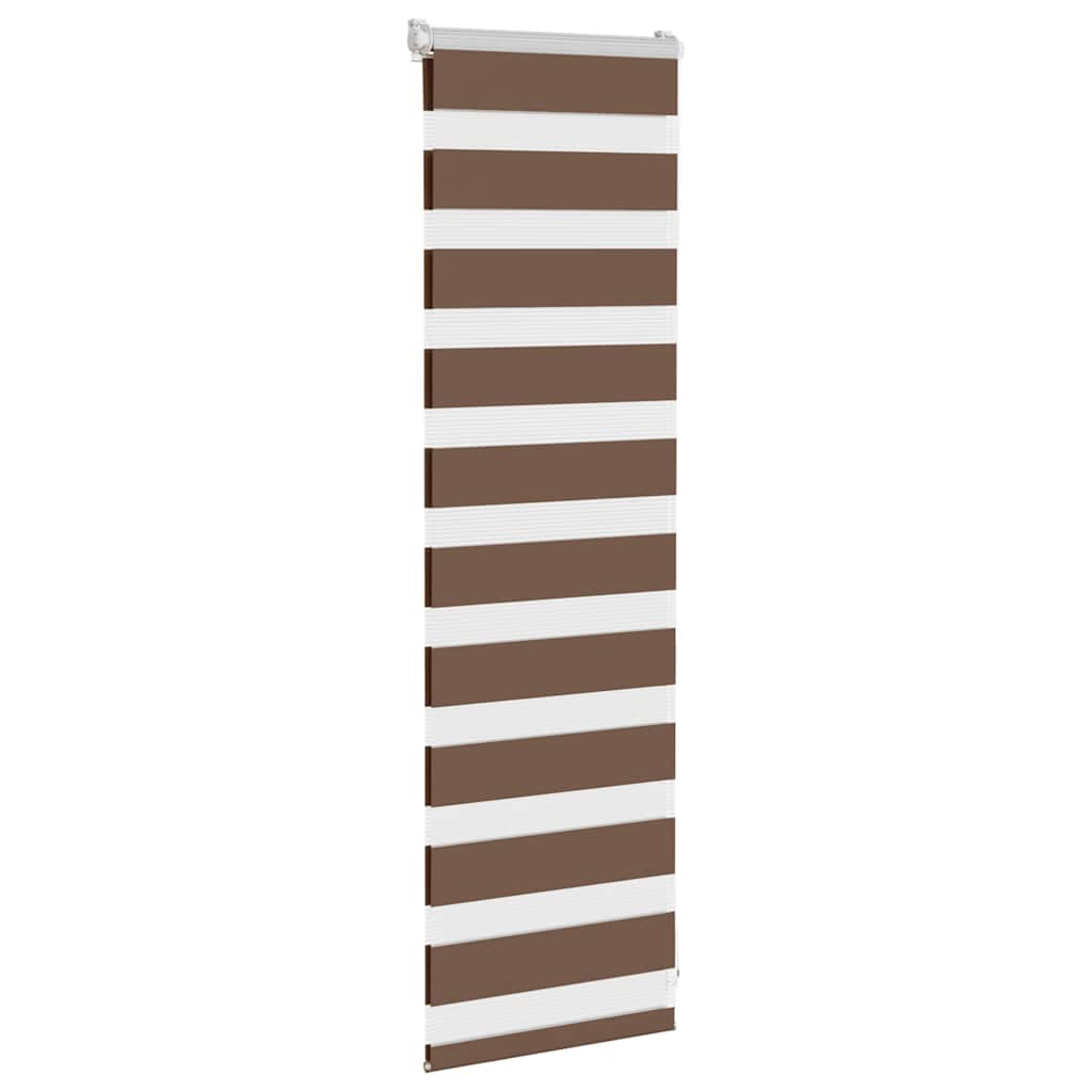 vidaXL Doppelrollo Braun 40x100 cm Stoffbreite 35,9 cm Polyester