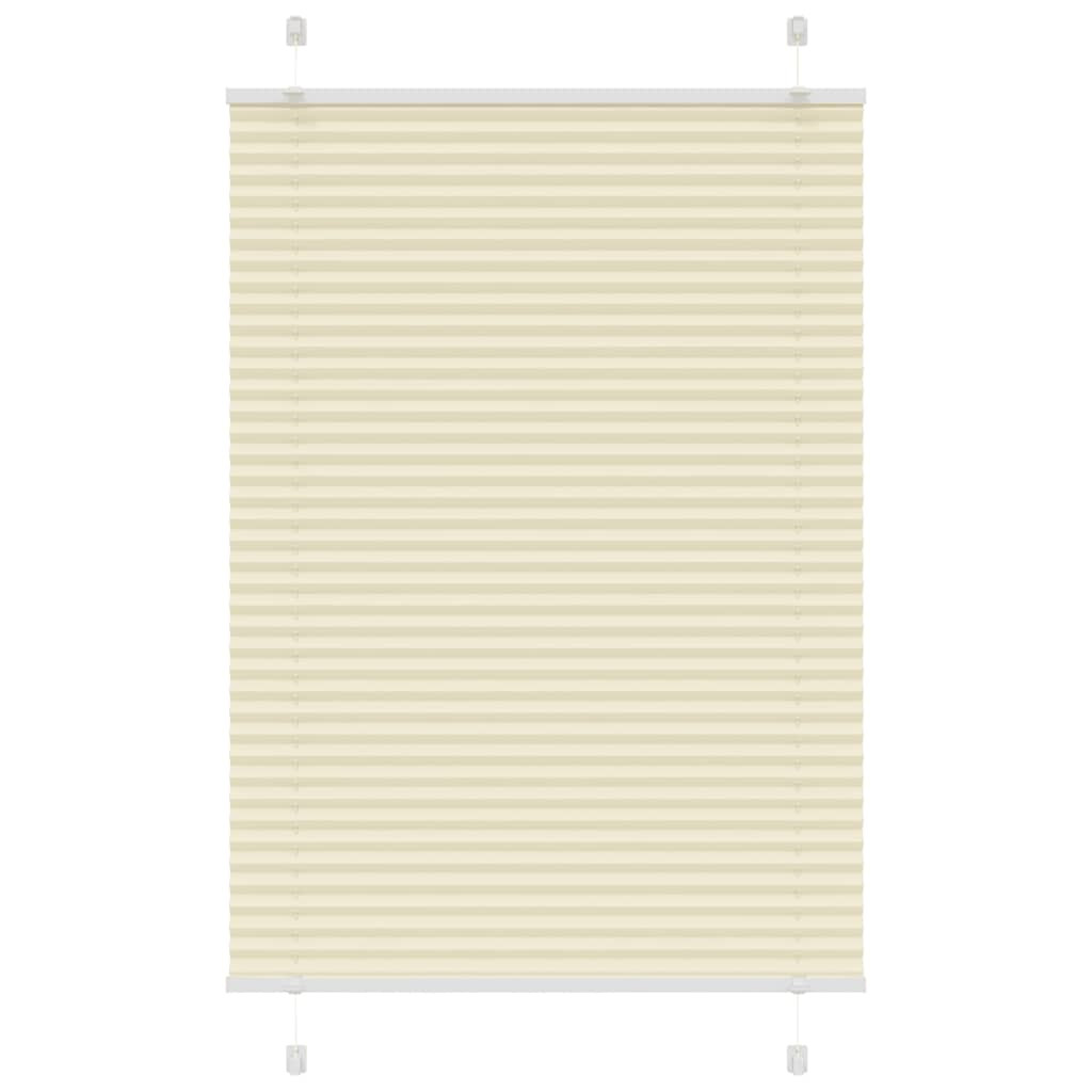 vidaXL Plissee Creme 90x150 cm Stoffbreite 89,4 cm Polyester