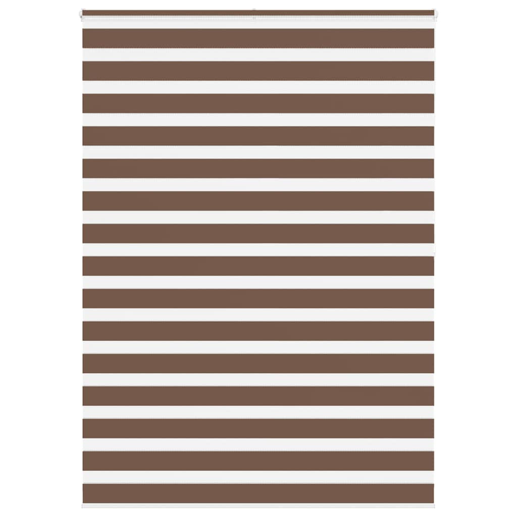 vidaXL Doppelrollo Braun 155x200 cm Stoffbreite 150,9 cm Polyester