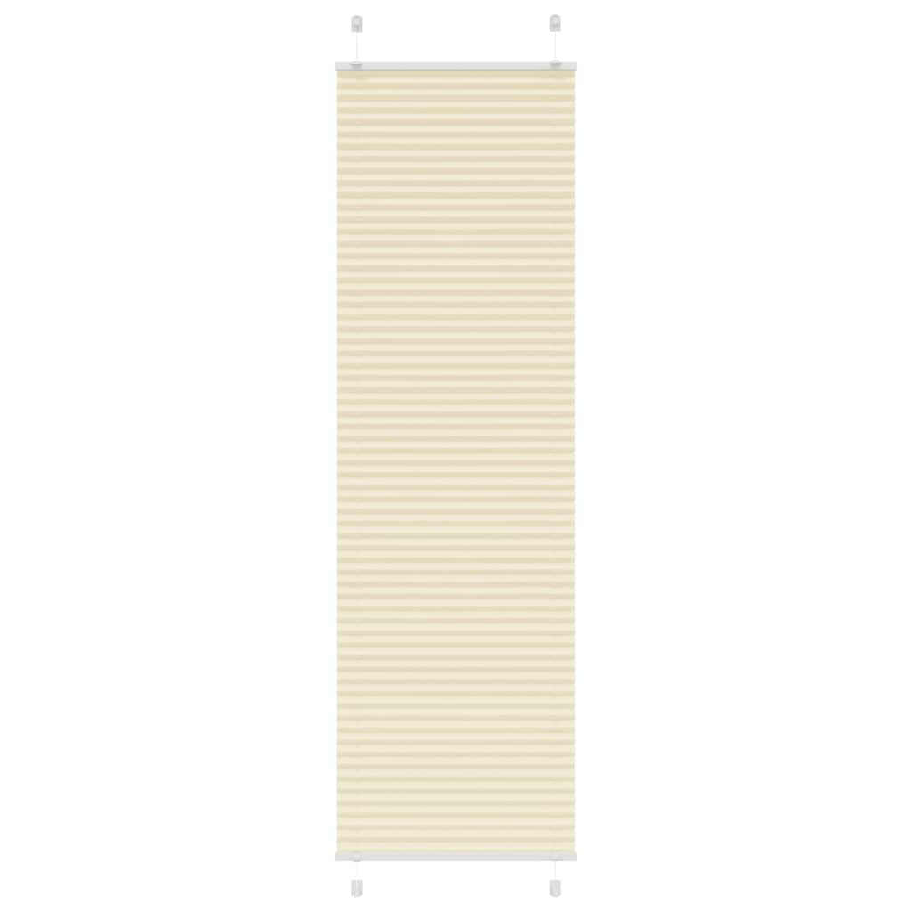 vidaXL Plissee Creme 60x200 cm Stoffbreite 59,4 cm Polyester