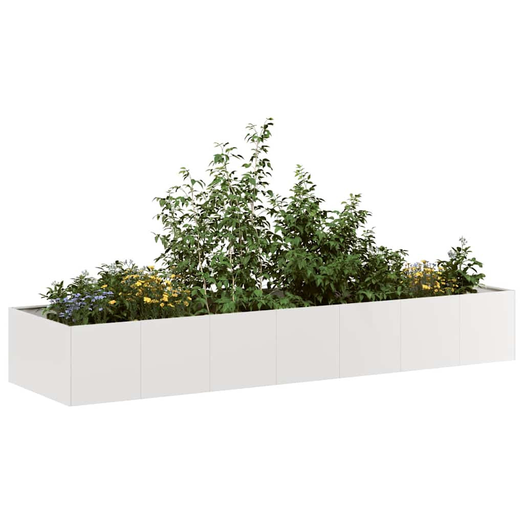 vidaXL Pflanzkübel 280x80x40 cm Edelstahl