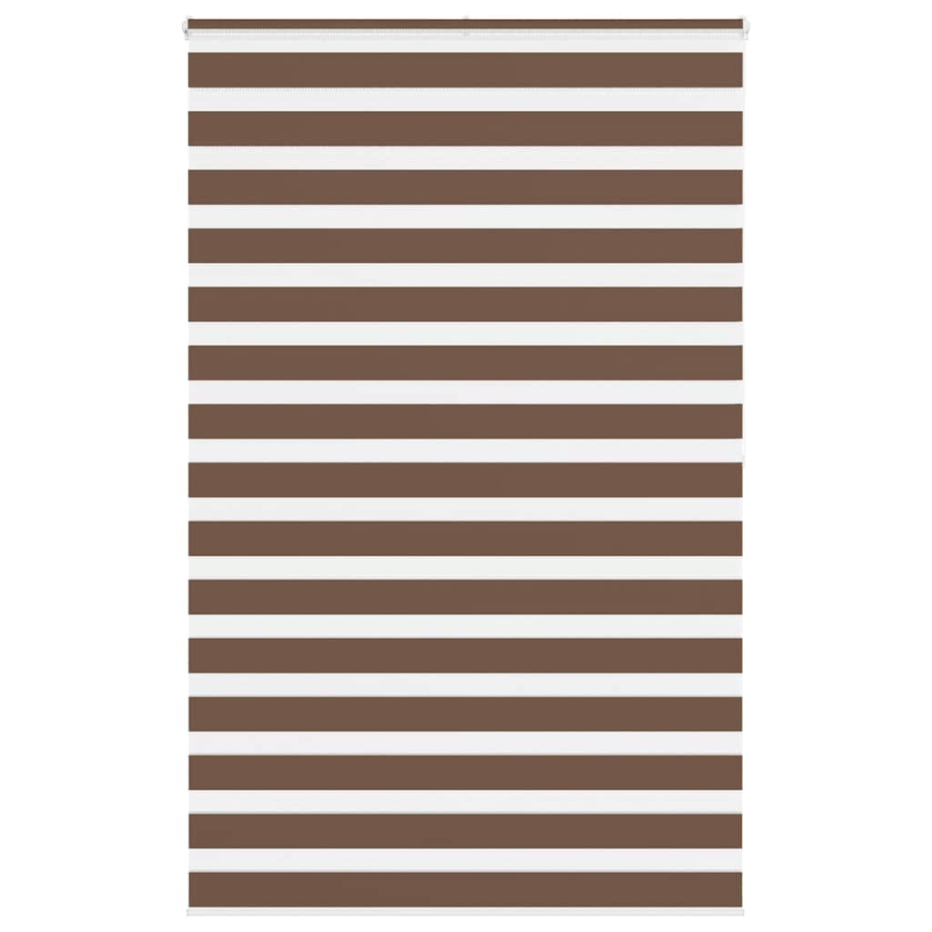 vidaXL Doppelrollo Braun 145x200 cm Stoffbreite 140,9 cm Polyester