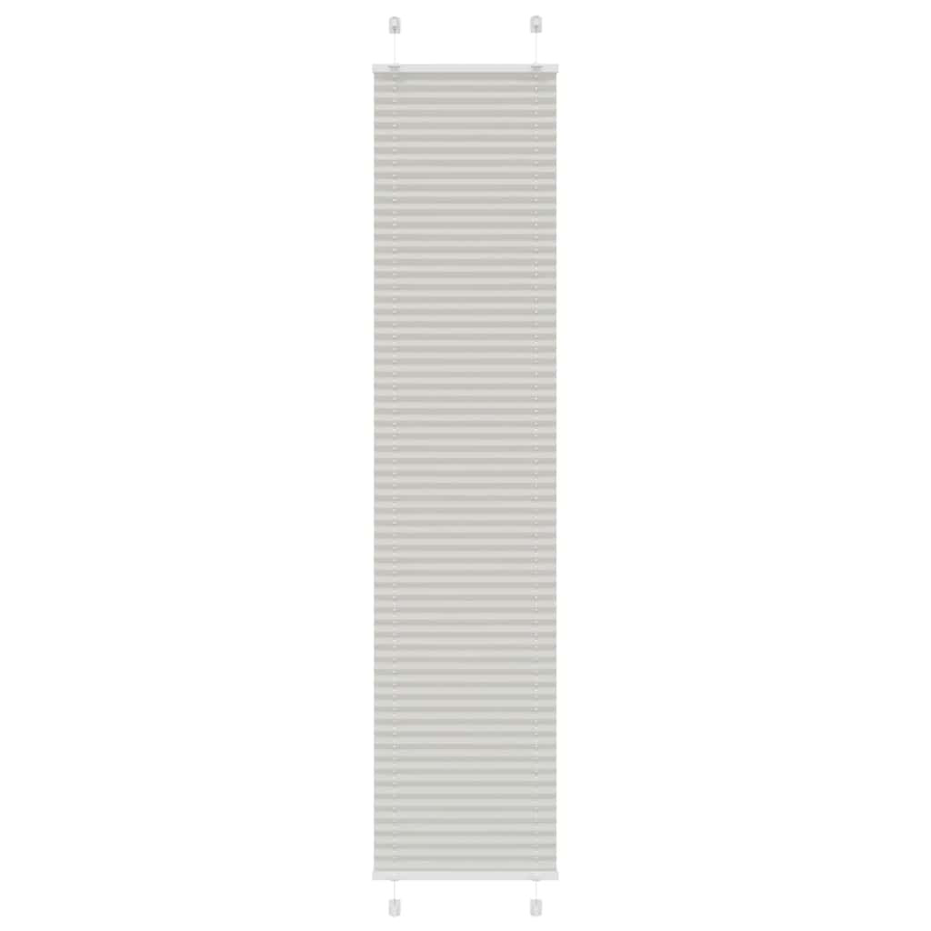 vidaXL Plissee Hellgrau 45x200 cm Stoffbreite 44,4 cm Polyester