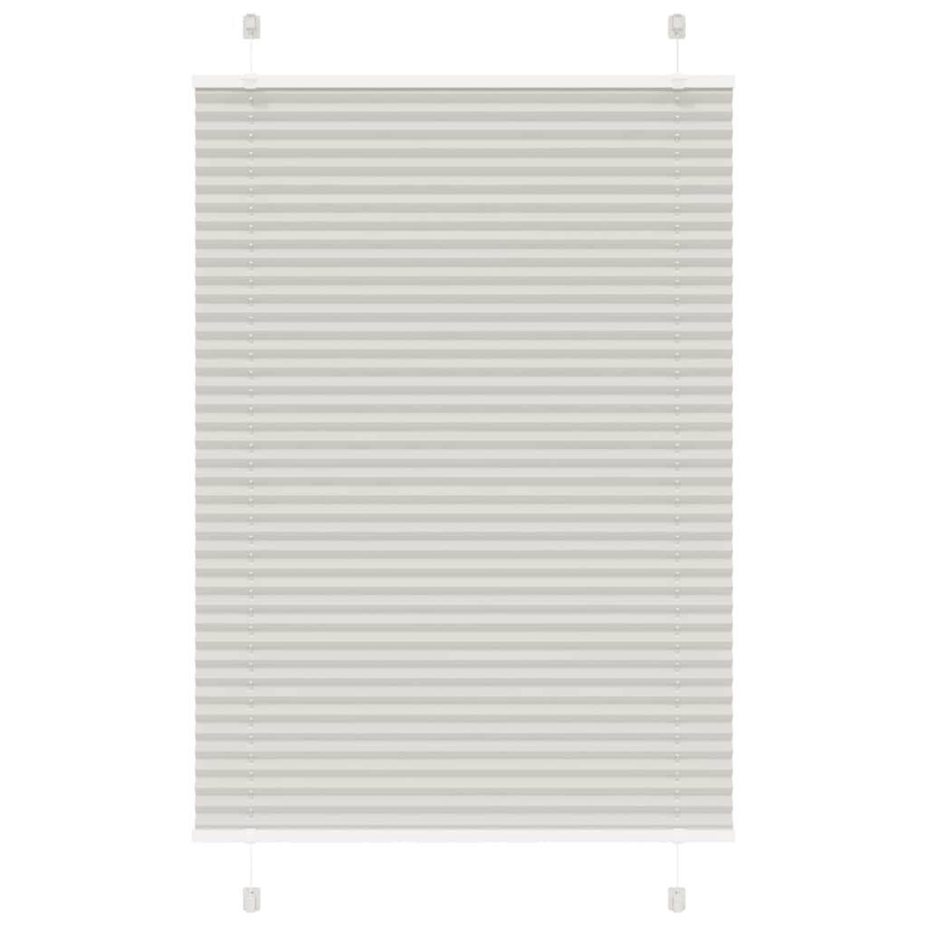 vidaXL Plissee Hellgrau 100x100 cm Stoffbreite 99,4 cm Polyester