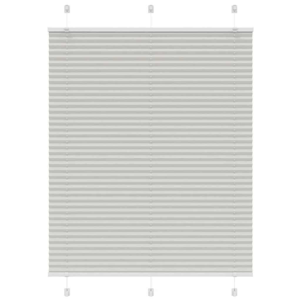 vidaXL Plissee Hellgrau 110x100 cm Stoffbreite 109,4 cm Polyester