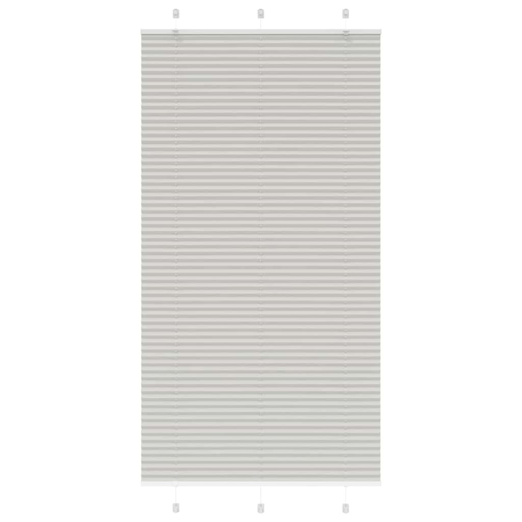 vidaXL Plissee Hellgrau 110x200 cm Stoffbreite 109,4 cm Polyester