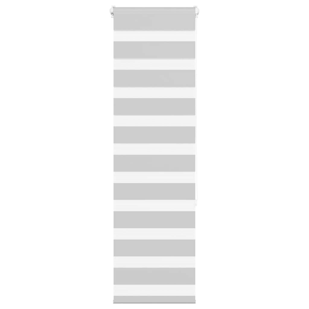 vidaXL Doppelrollo Hellgrau 45x150 cm Stoffbreite 40,9 cm Polyester