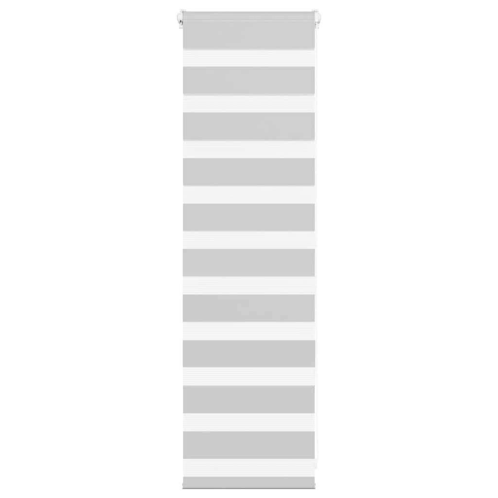vidaXL Doppelrollo Hellgrau 40x100 cm Stoffbreite 35,9 cm Polyester