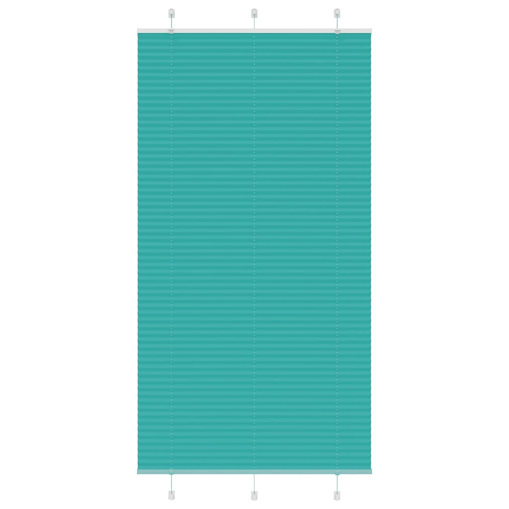 vidaXL Plissee Petrolgrün 110x200 cm Stoffbreite 109,4 cm Polyester