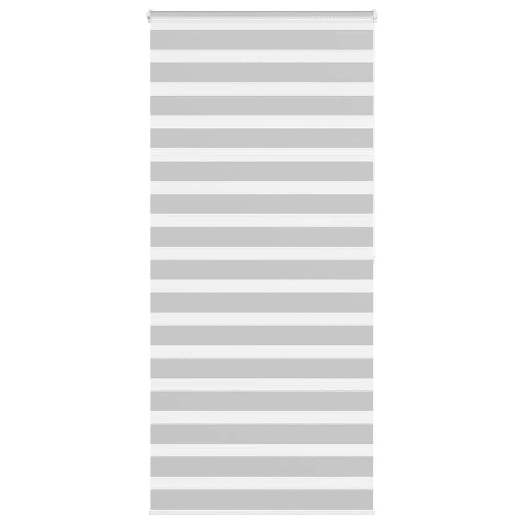 vidaXL Doppelrollo Hellgrau 105x200 cm Stoffbreite 100,9 cm Polyester
