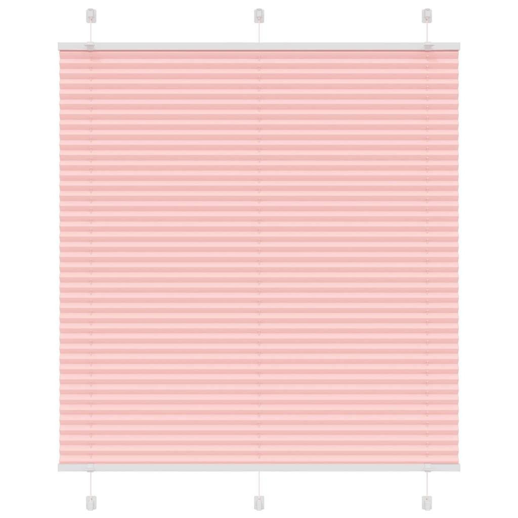 vidaXL Plissee Rosa 120x100 cm Stoffbreite 119,4 cm Polyester
