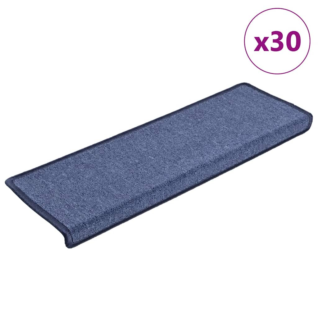 vidaXL Stufenmatten 30 Stk. 65x21x4 cm Blau Rechteckiger Rand