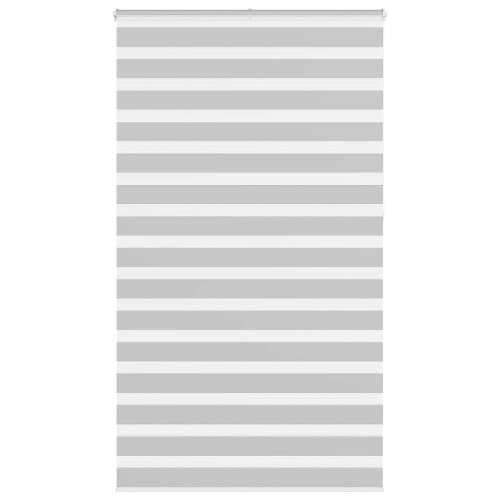 vidaXL Doppelrollo Hellgrau 125x230 cm Stoffbreite 120,9 cm Polyester