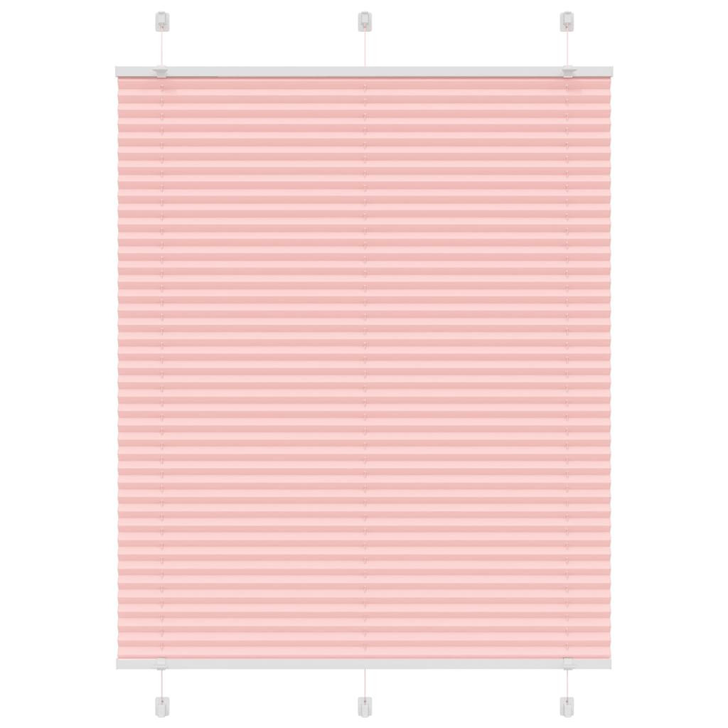 vidaXL Plissee Rosa 110x100 cm Stoffbreite 109,4 cm Polyester