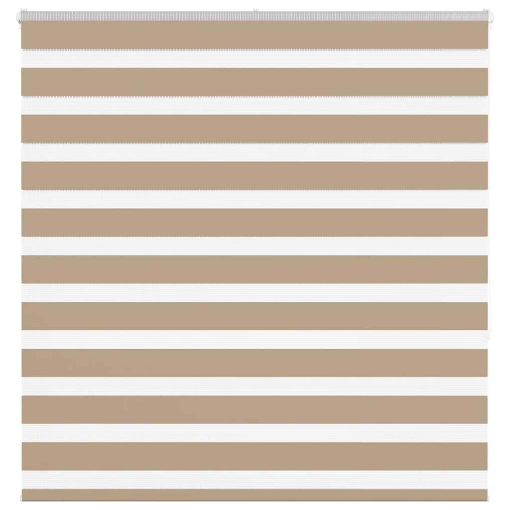 vidaXL Doppelrollo Sandbraun 145x150 cm Stoffbreite 140,9 cm Polyester