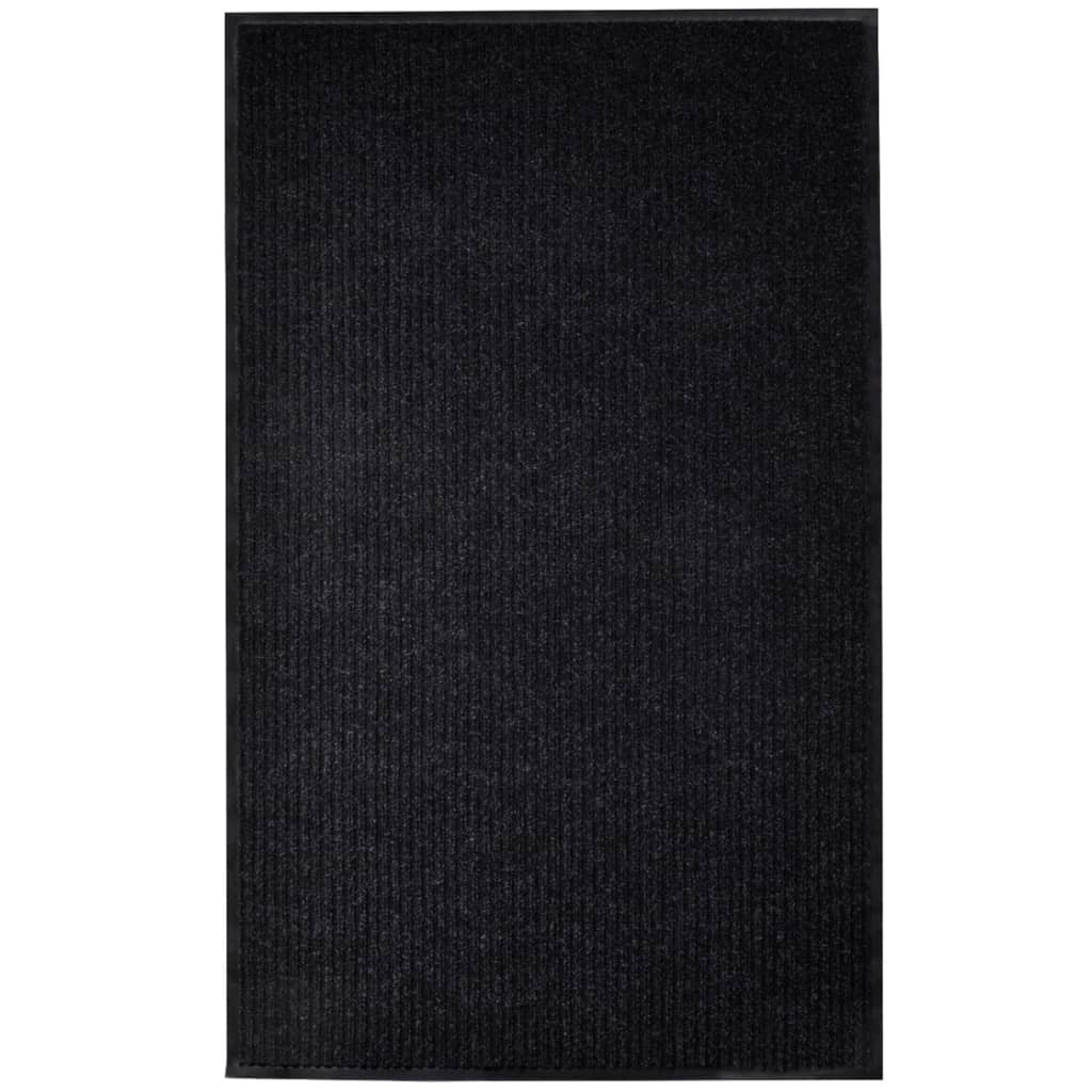 vidaXL Türmatte Schwarz 117x220 cm PVC