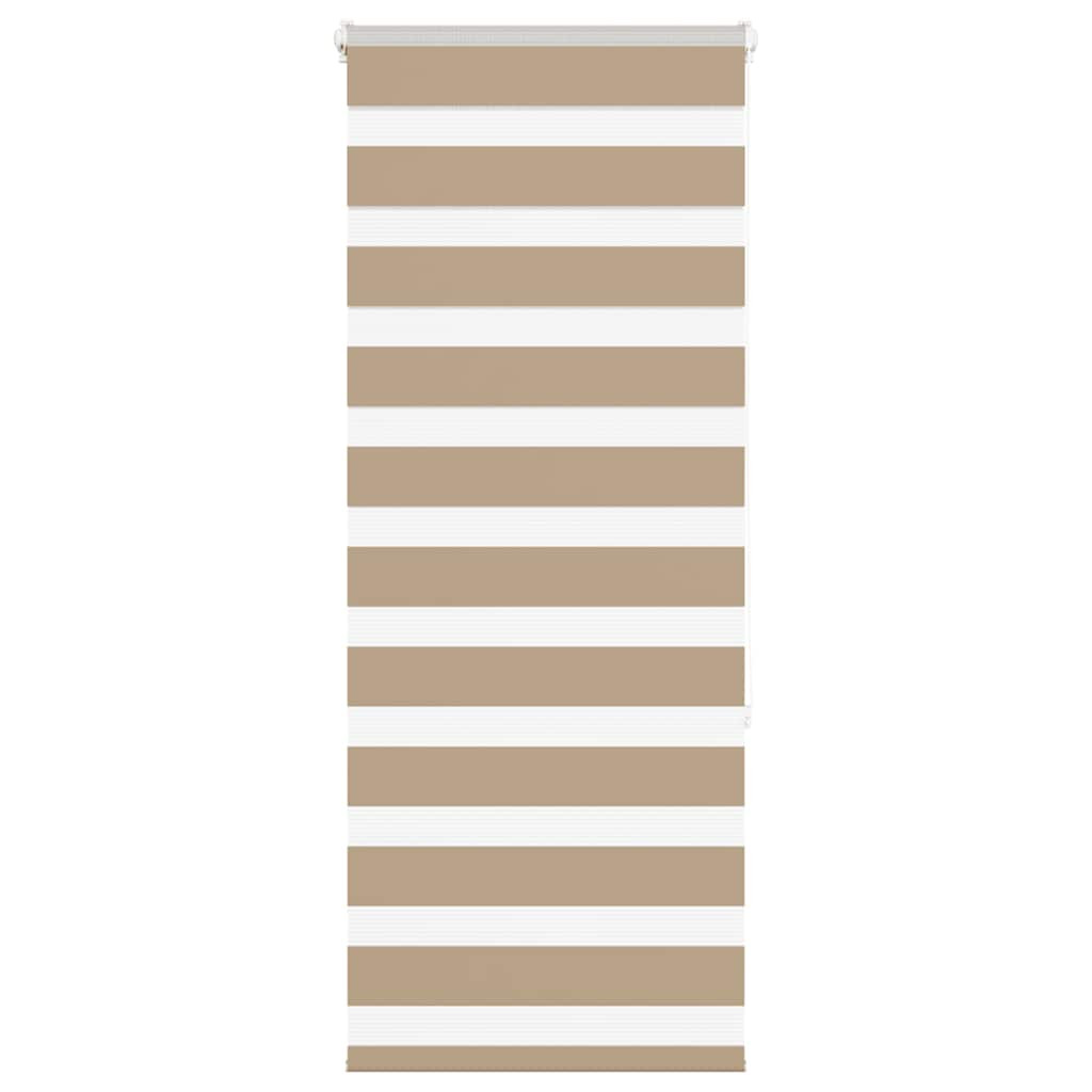 vidaXL Doppelrollo Sandbraun 65x150 cm Stoffbreite 60,9 cm Polyester