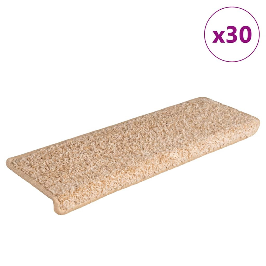 vidaXL Stufenmatten 30 Stk. 65x21x4 cm Gold Rechteckiger Rand