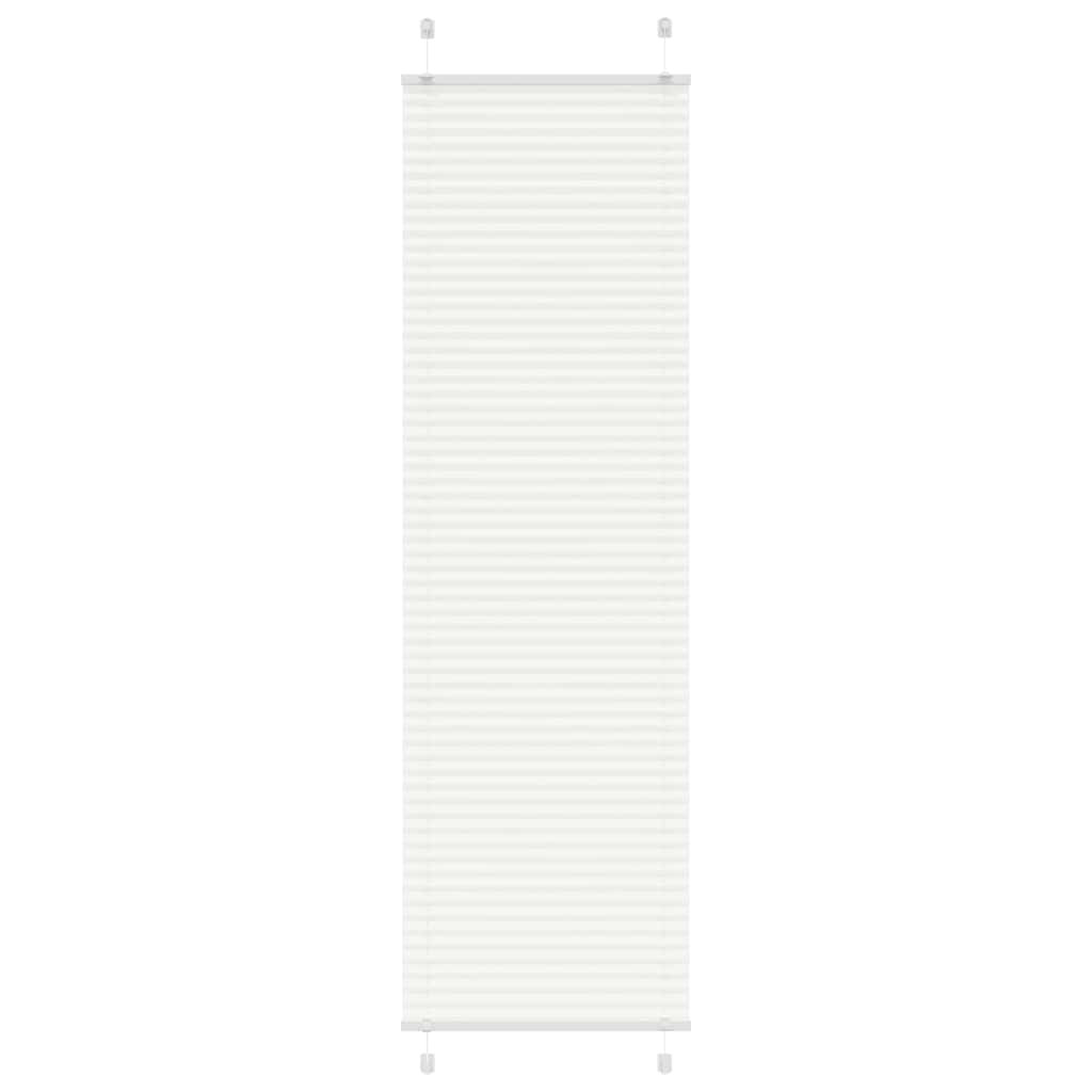 vidaXL Plissee Weiß 65x200 cm Stoffbreite 64,4 cm Polyester