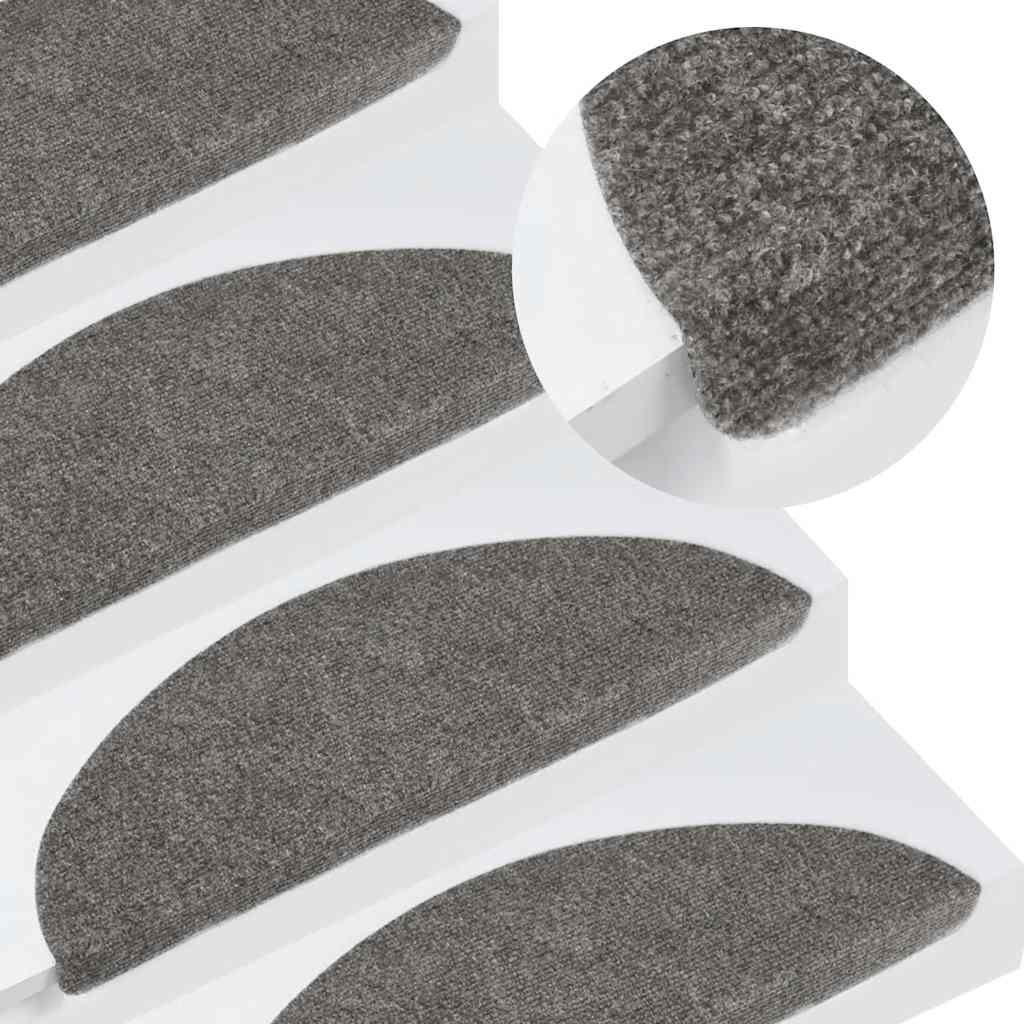 vidaXL Stufenmatten Selbstklebend 30 Stk. Grau 56x17x3 cm