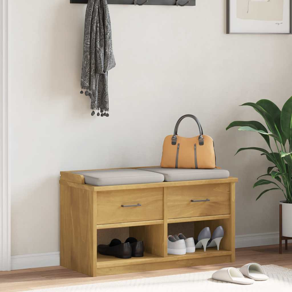 vidaXL Flurbank SANDNES 87x40x50 cm Massivholz Kiefer