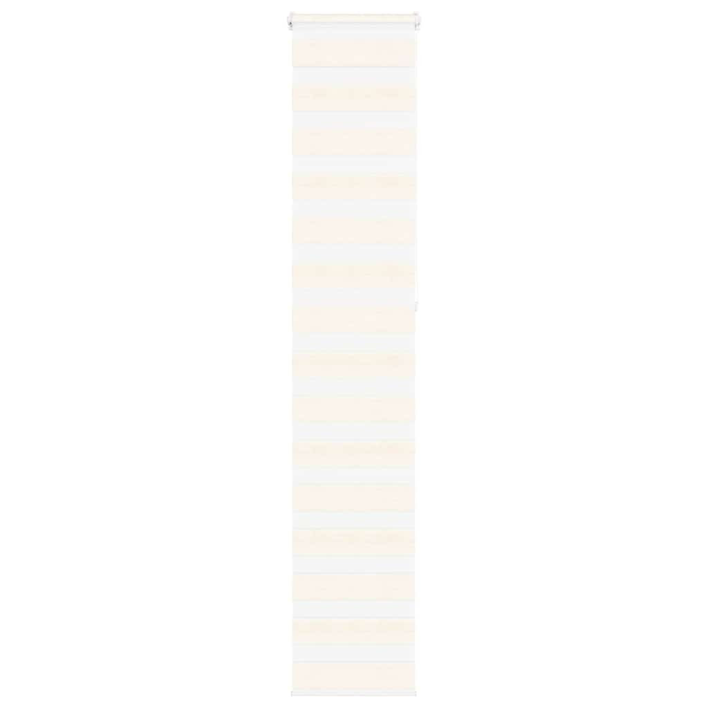 vidaXL Doppelrollo Marmorbeige 45x230 cm Stoffbreite 40,9 cm Polyester