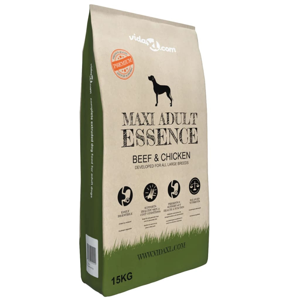 vidaXL Trockenfutter für Hunde Maxi Adult Essence Beef & Chicken 15 kg