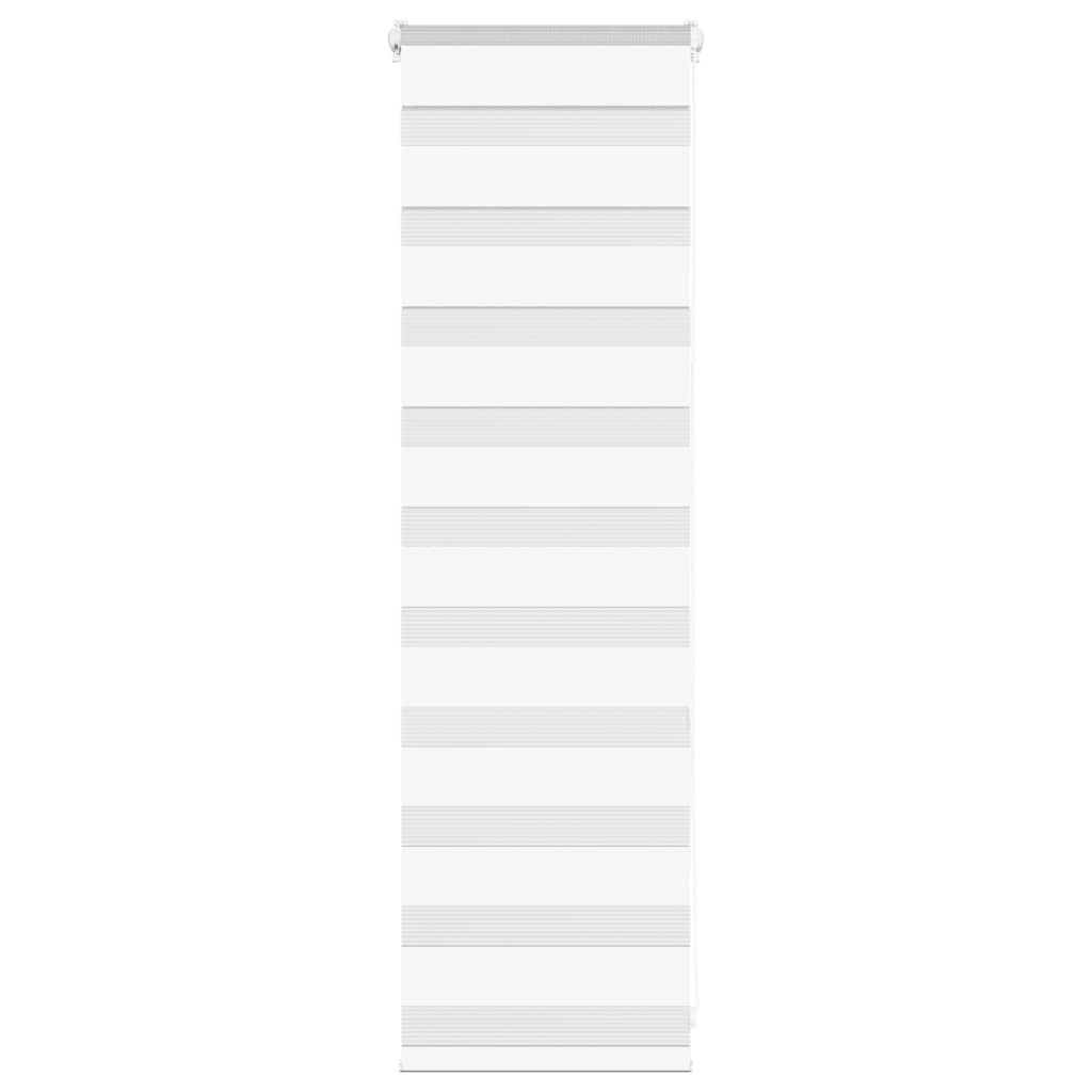 vidaXL Doppelrollo Weiß 40x100 cm Stoffbreite 35,9 cm Polyester